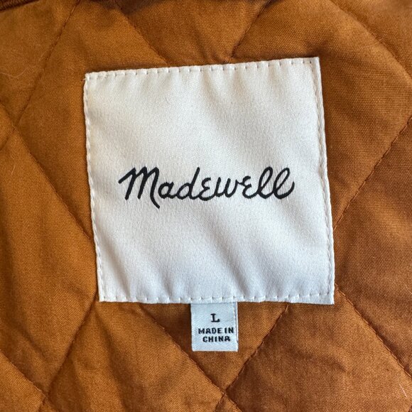 Madewell Quilted Corduroy Walton Jacket | Women's | Color: Orange / Brown | Size - Picture 3 of 6
